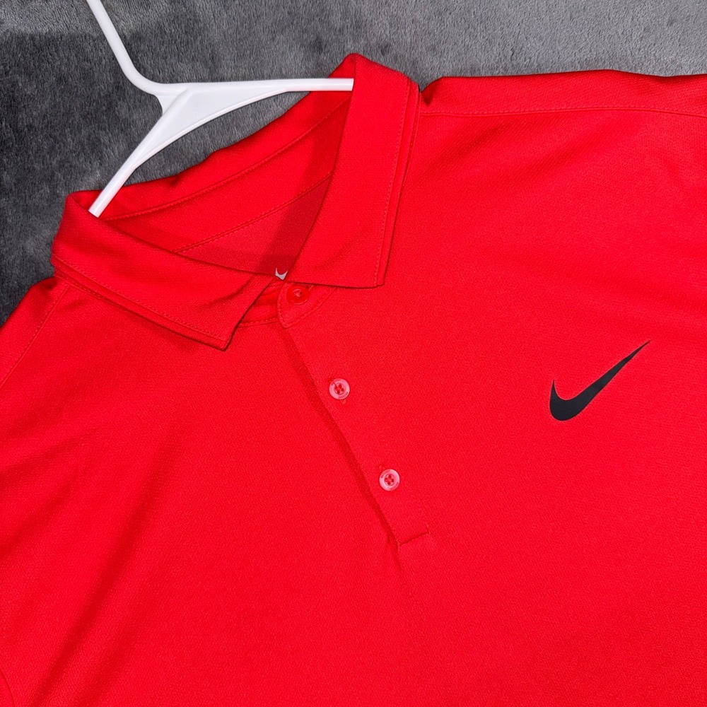 Nike Court Dri-FIT Tennis Polo Shirt Mens XL Red Short Sleeve 830849-653 NWT